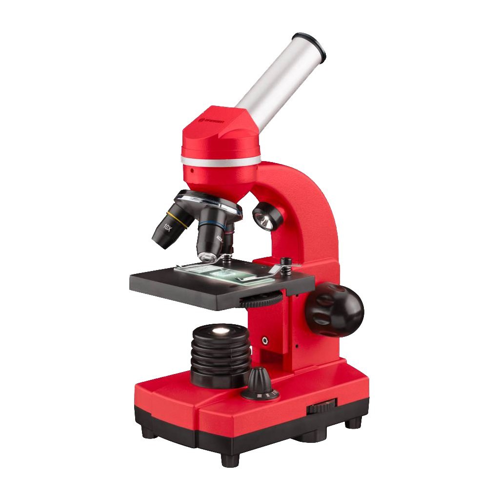 Bresser Microscop Biolux Sel, pentru începători, roșu