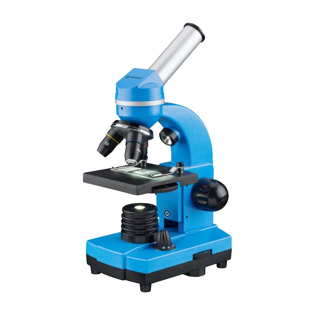 Bresser Microscop Biolux Sel, pentru începători, albastru