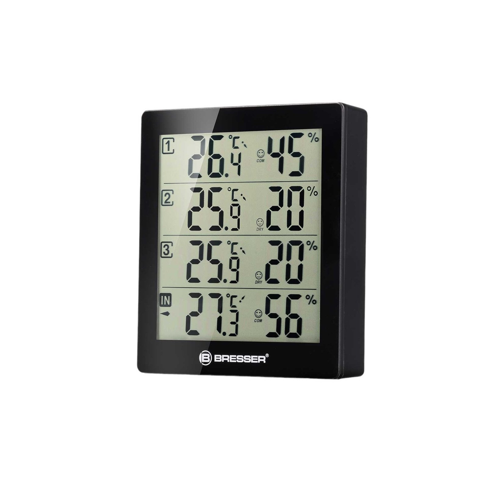 Statie meteo Bresser Quadro, cu 4 senzori, neagra
