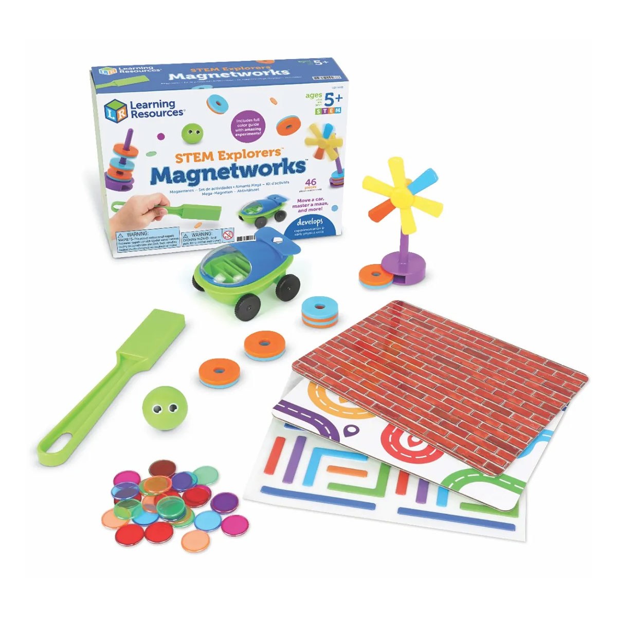 Set de explorare a magnetismului Learning Resources Stem Explorers, 46 piese