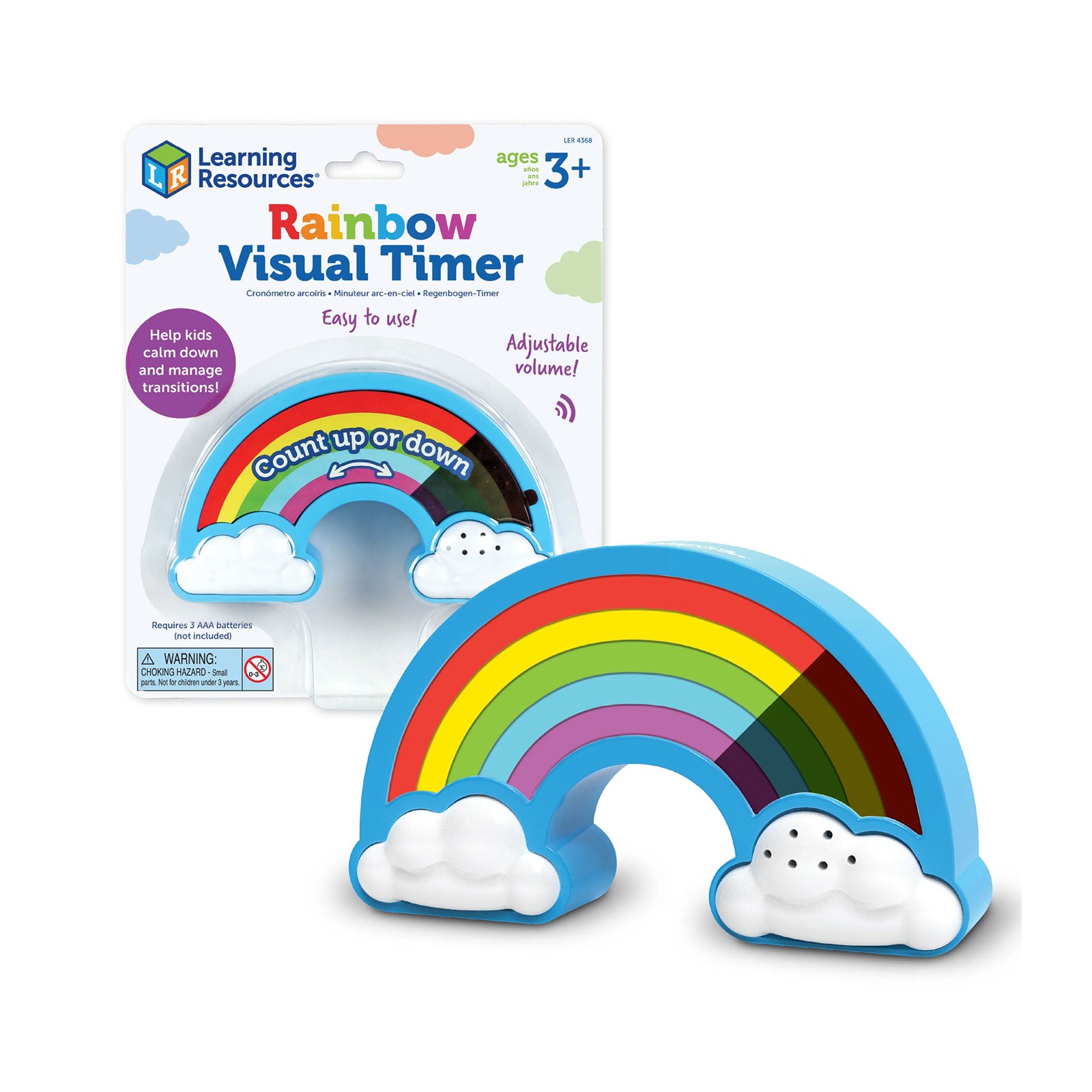 Learning Resources Cronometru luminos Curcubeu, 5 intervale, cu funcție de veioză