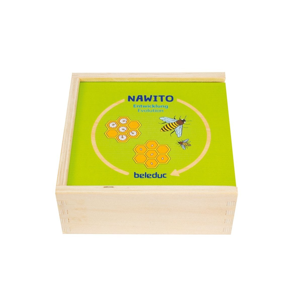 Beleduc Puzzle Ciclul vieții, din lemn, 15x15x6 cm