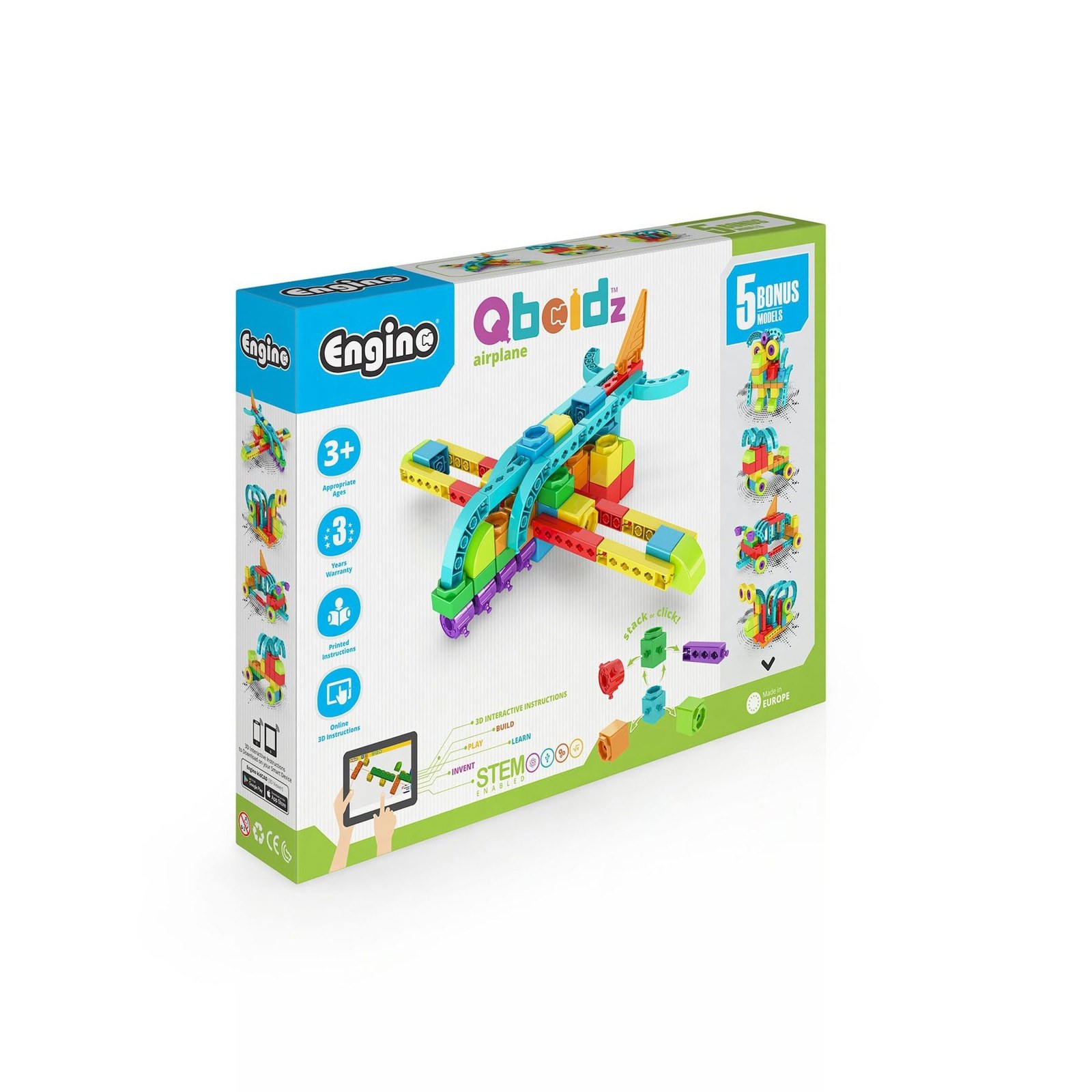 Engino Set construcție Qboidz, Avion, 5 în 1