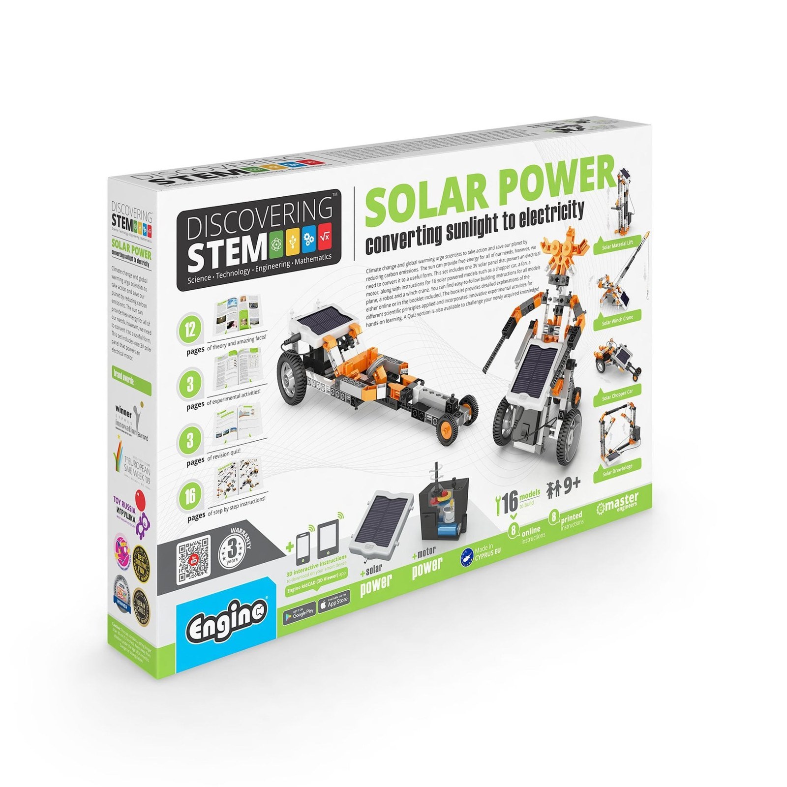 Engino Set construcție Discovering STEM, Energie solară, V1, 137 piese