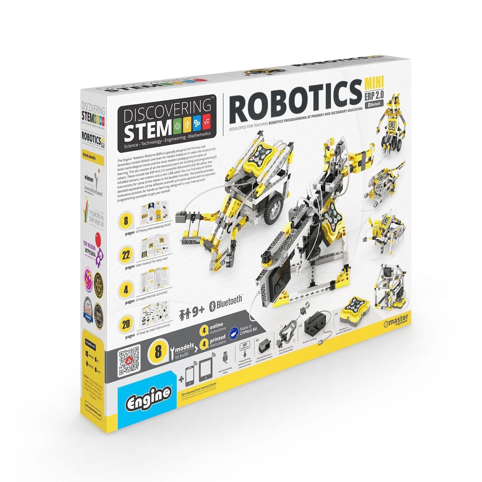 Engino Set de Construcție Discovering ERP Mini, Robotică V1, 181 piese