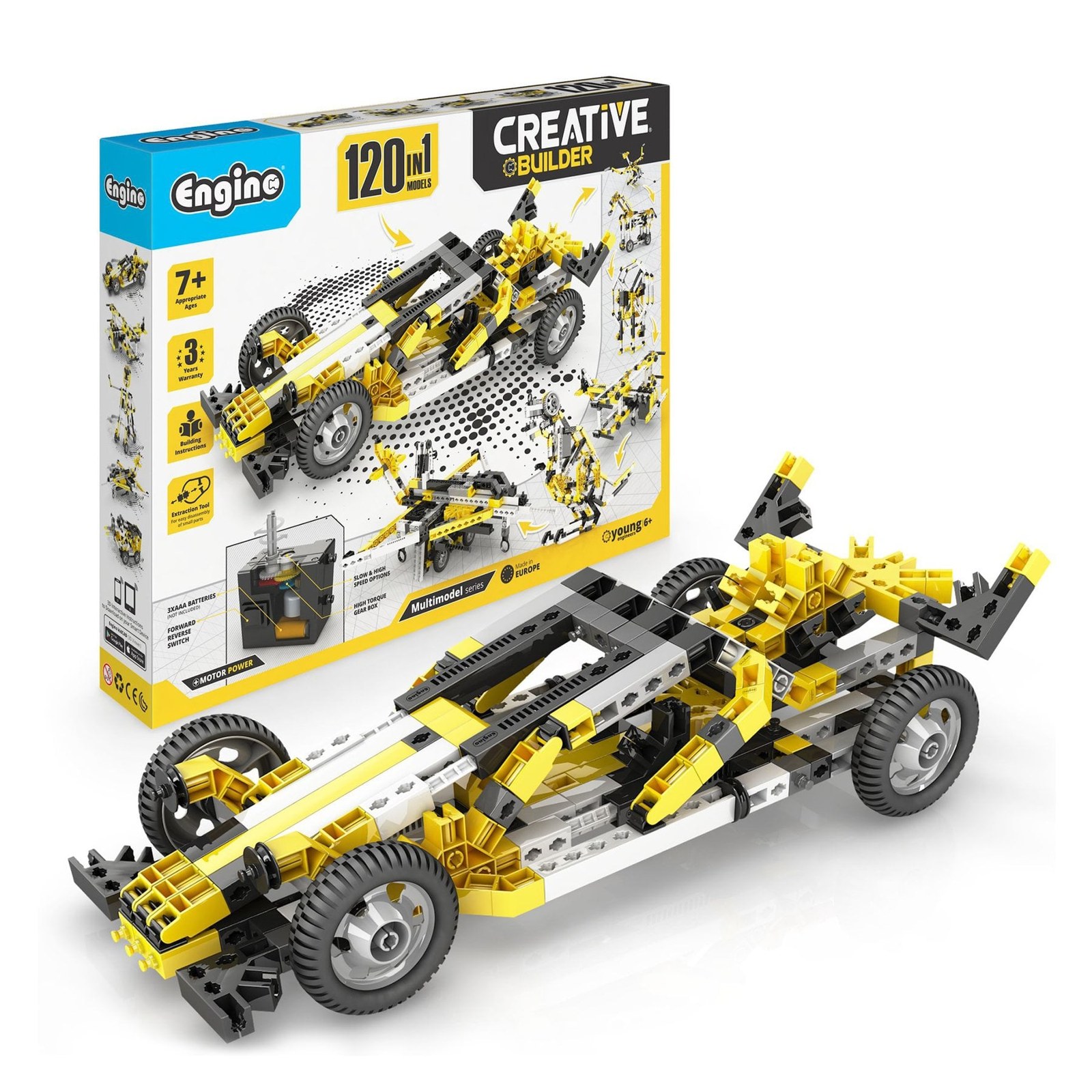 Engino Set de Construcție Creative Builder Motorized, 120 în 1