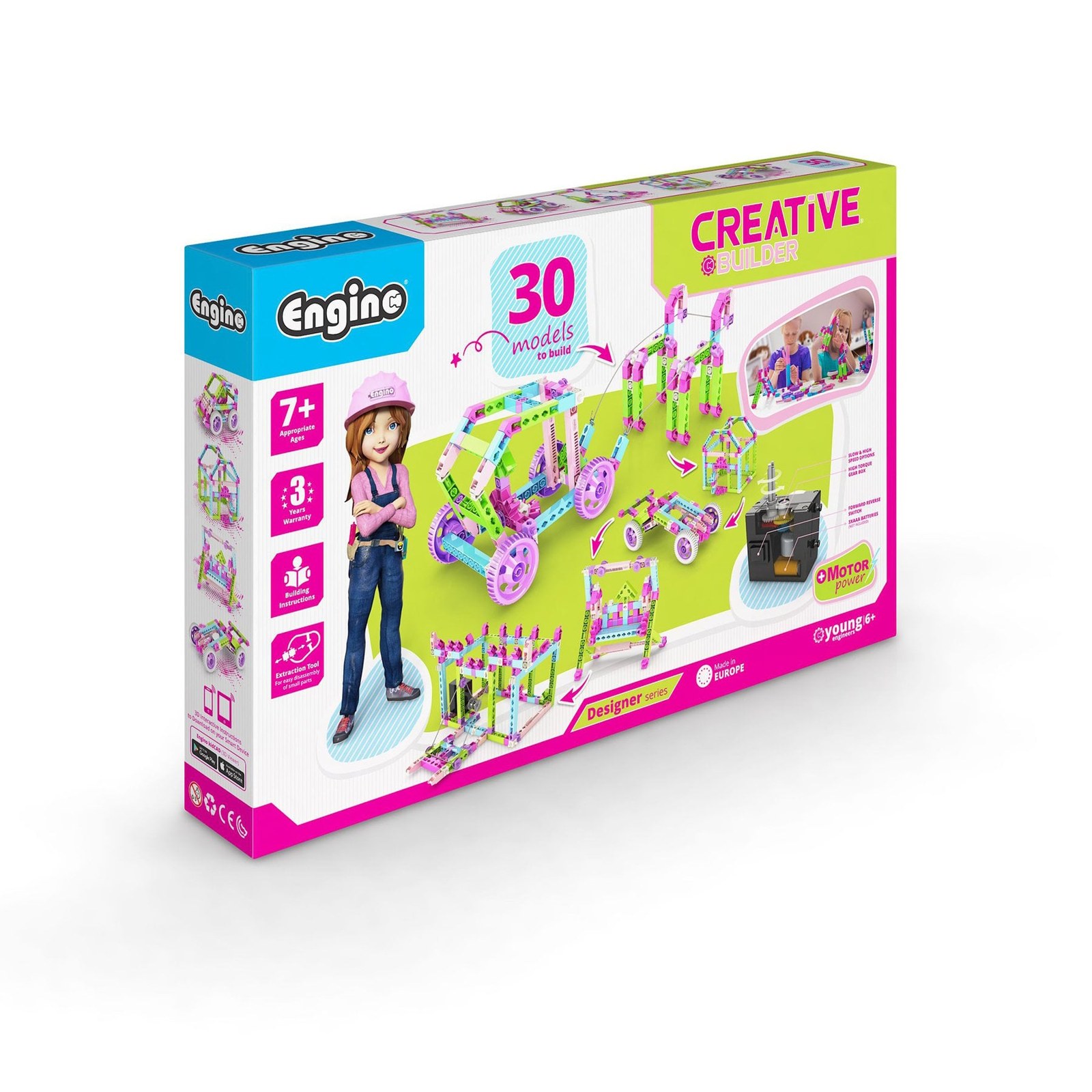 Engino Set de Construcție Creative Builder, 30 modele pentru fete