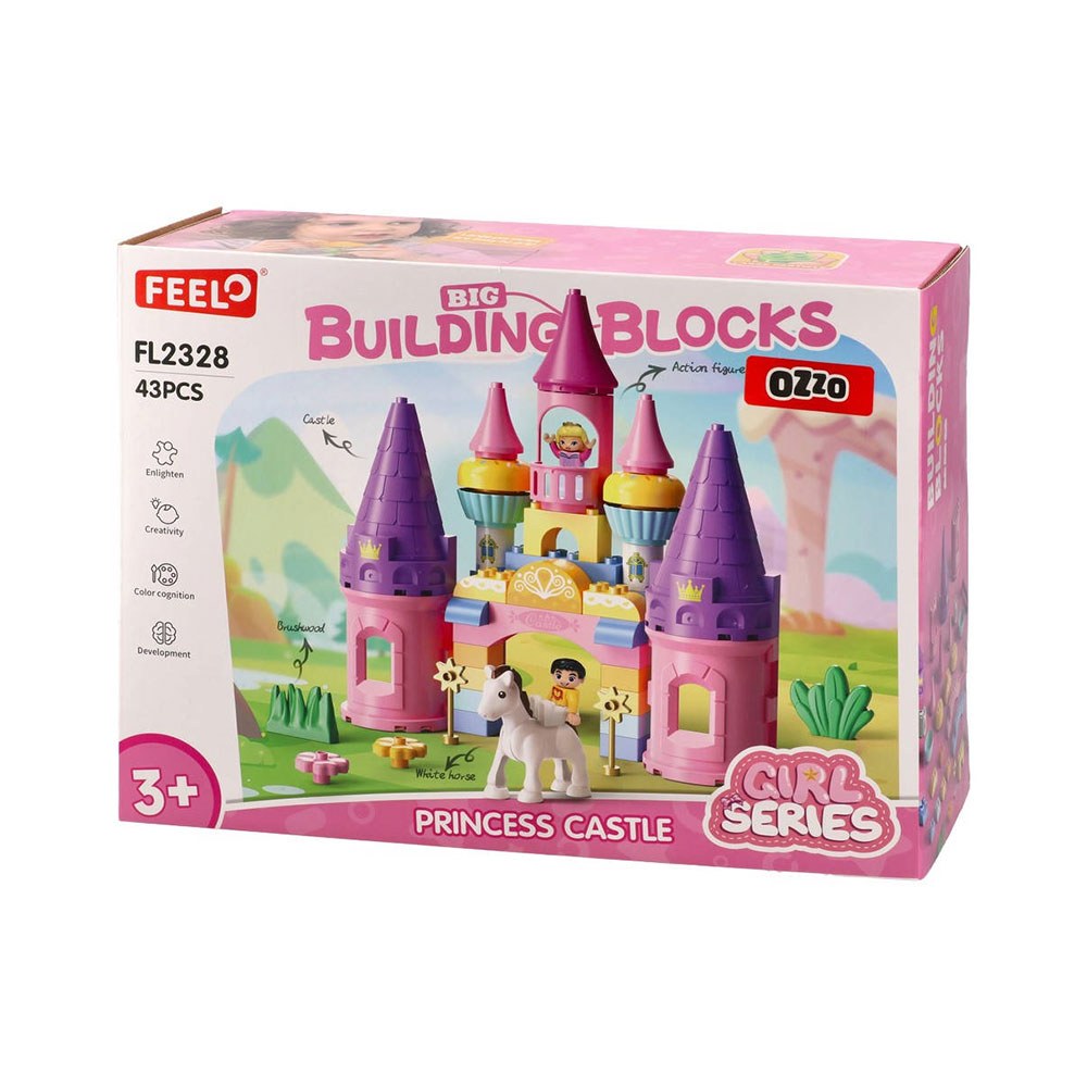 Ozzo Feel Set construcție Princess Castle, 43 piese