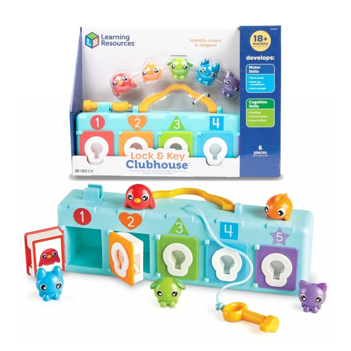 Learning Resources căsuță cu încuietori și cheie, Lock & Key Clubhouse