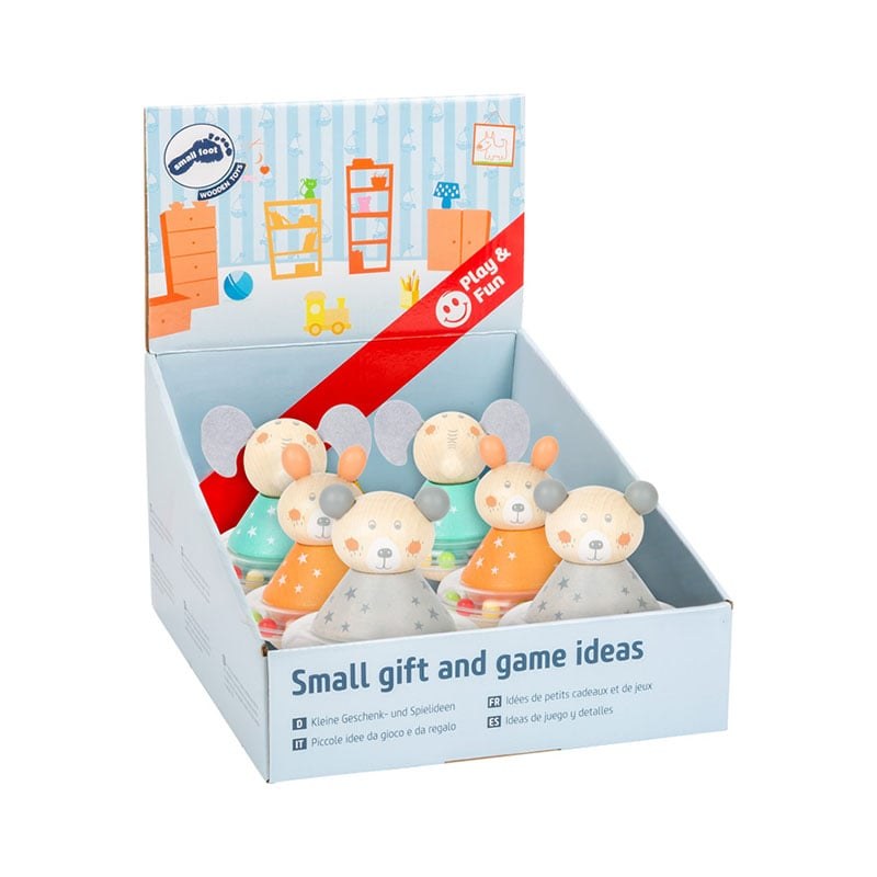 Zornăitoare pentru bebeluși Small Foot, stând în picioare, din lemn, 6 bucăți