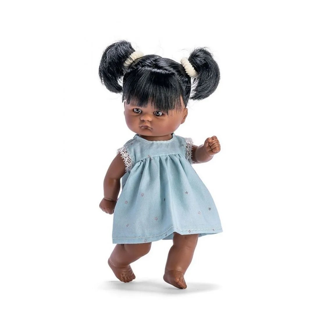 Păpușă bebeluș Asi Bomboncín - Tomi, rochiță cu flori, 20 cm