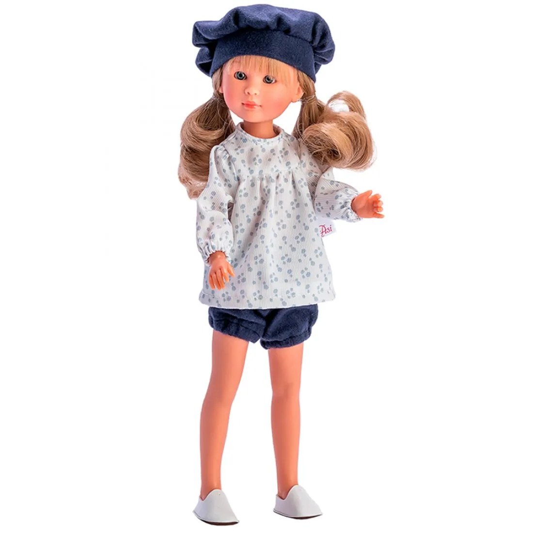 Păpușă Asi Celia - cu pălărie albastră, 30 cm