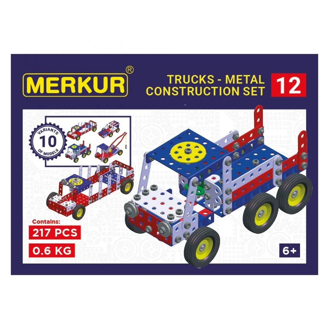 Constructor metalic Merkur 012 - Mașini de intervenție, 10 în 1, 217 piese