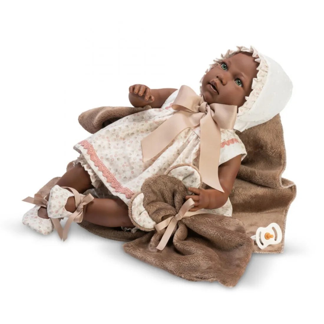 Păpușă bebeluș reborn Asi - Lara, ediție limitată, 46 cm