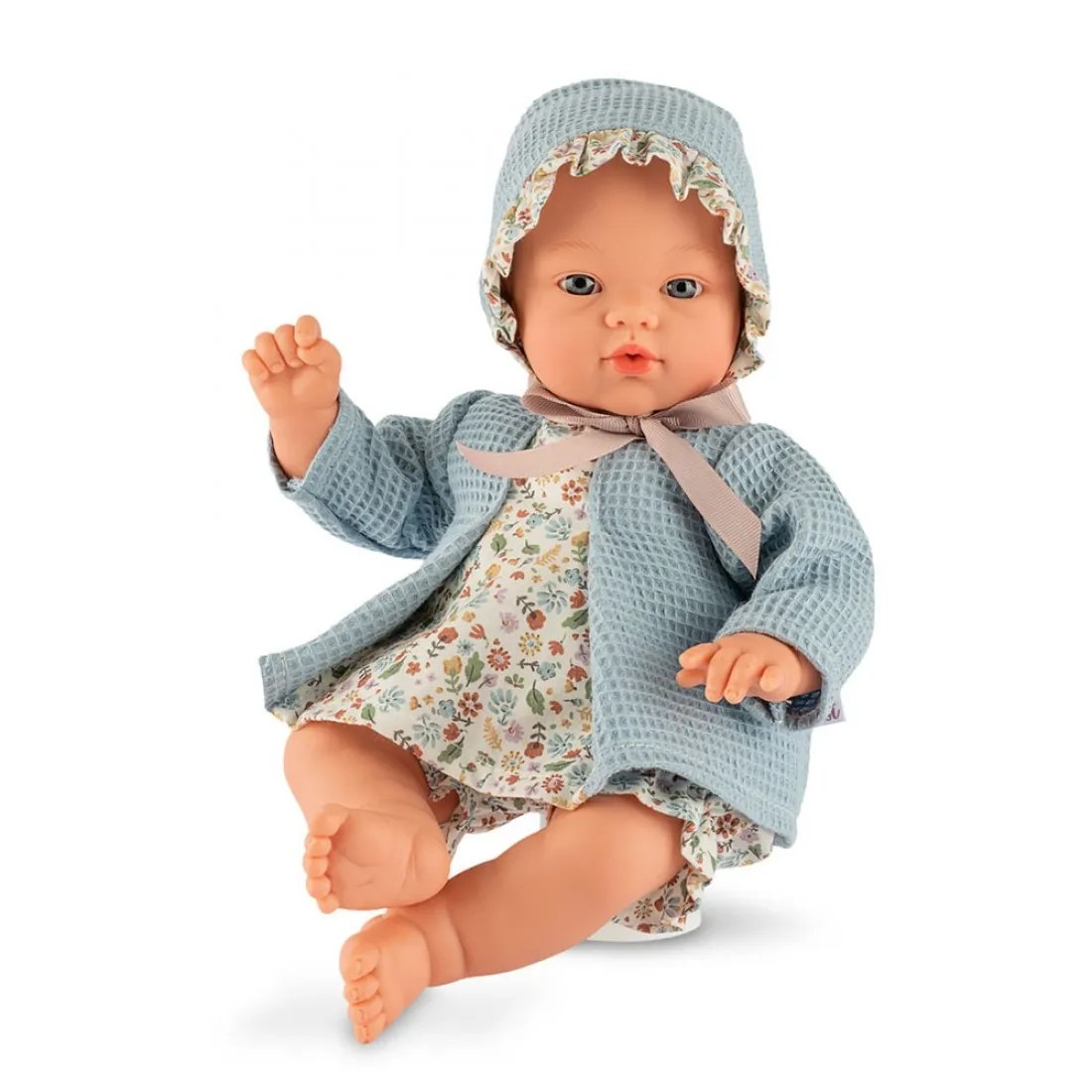 Păpușă bebeluș Coque Asi - set delicat albastru deschis, 36 cm