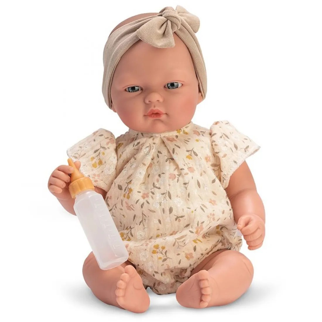 Păpușă bebeluș Asi Oli - cu body cu model floral, 30 cm