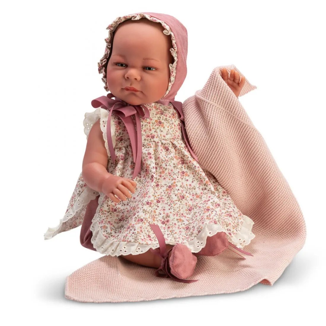 Păpușă bebeluș reborn Asi - Moren, ediție limitată, 46 cm
