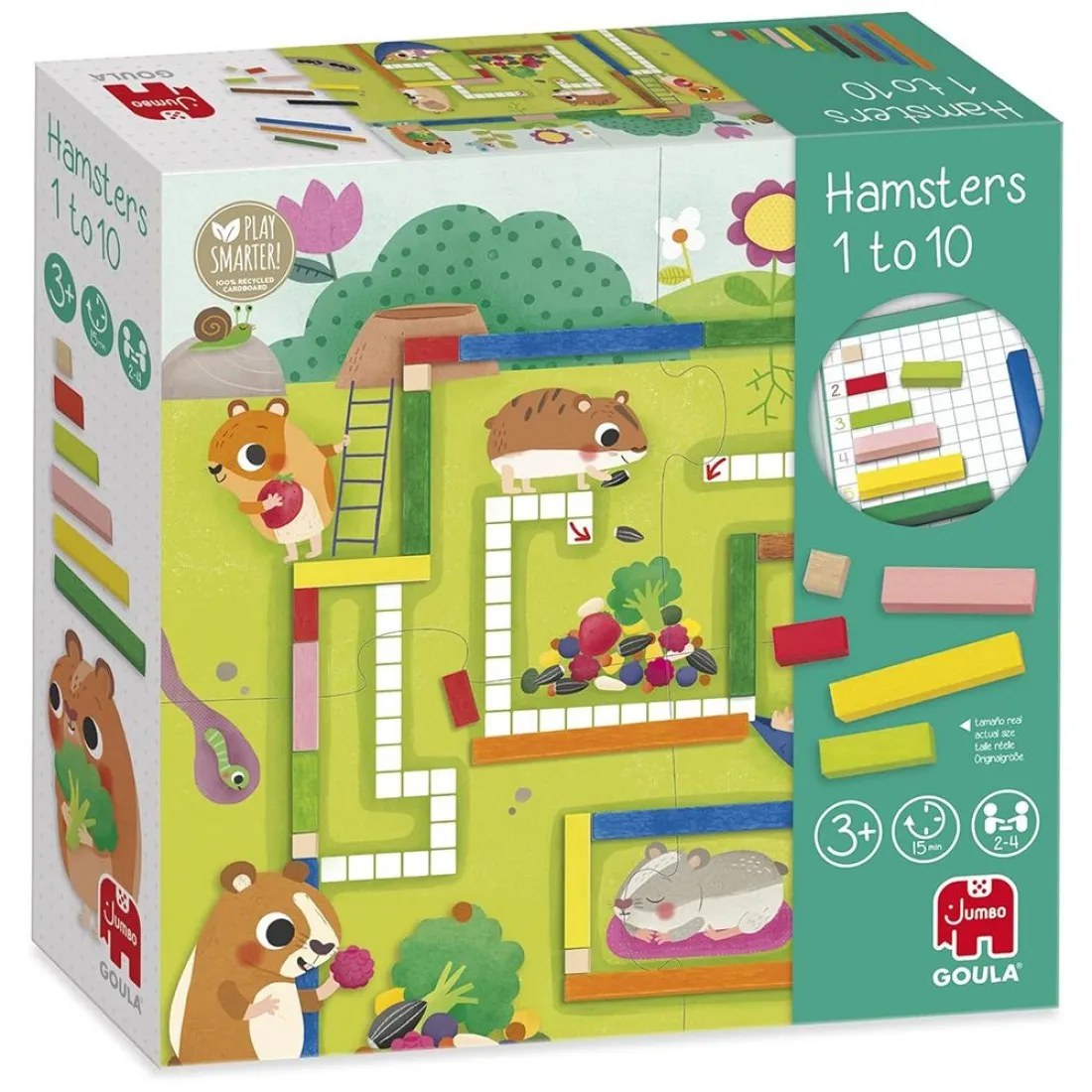 Joc educativ din lemn Goula - Salvează hamsterii, 1 până la 10