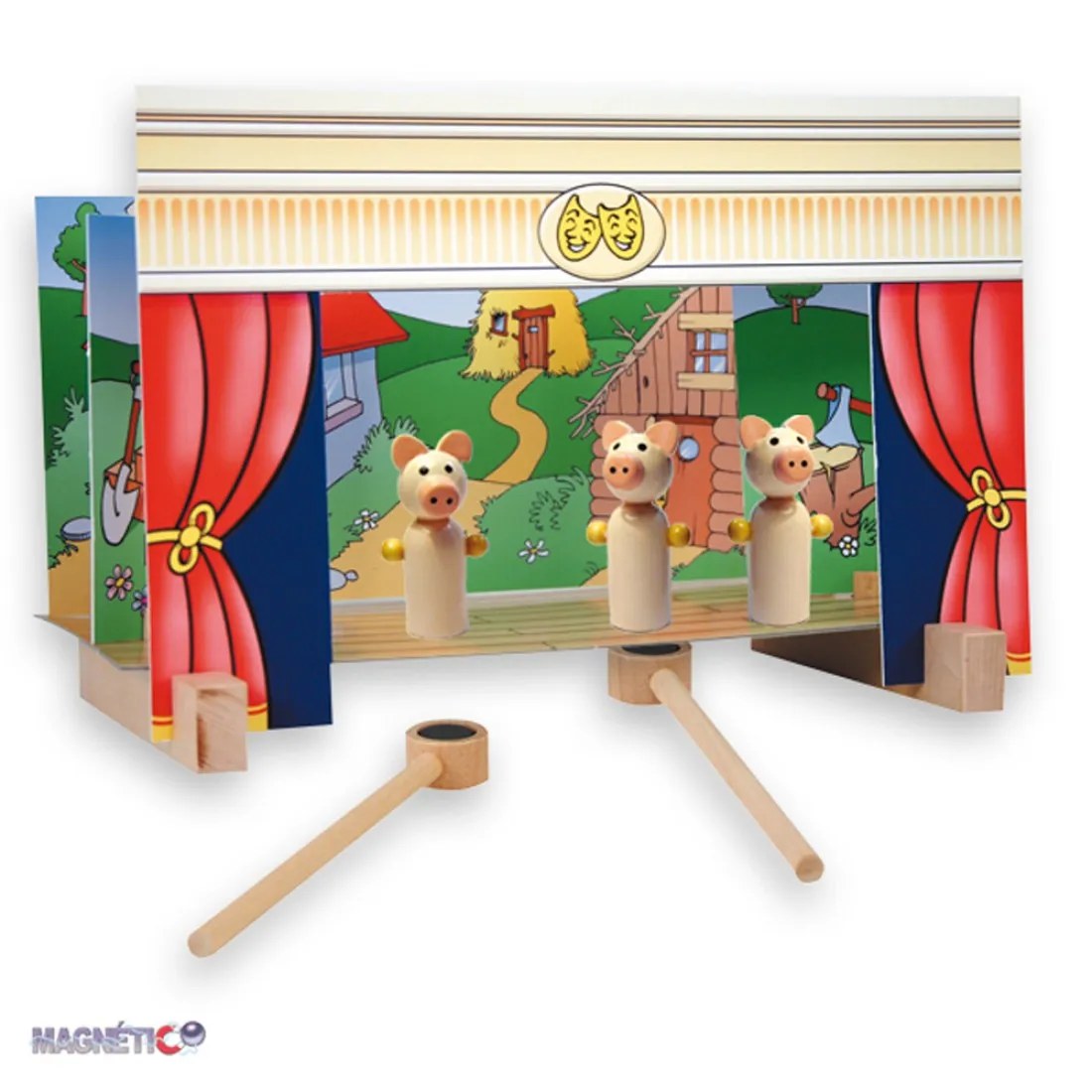 Teatru magnetic Andreu Toys - personaje din povești, 22 piese