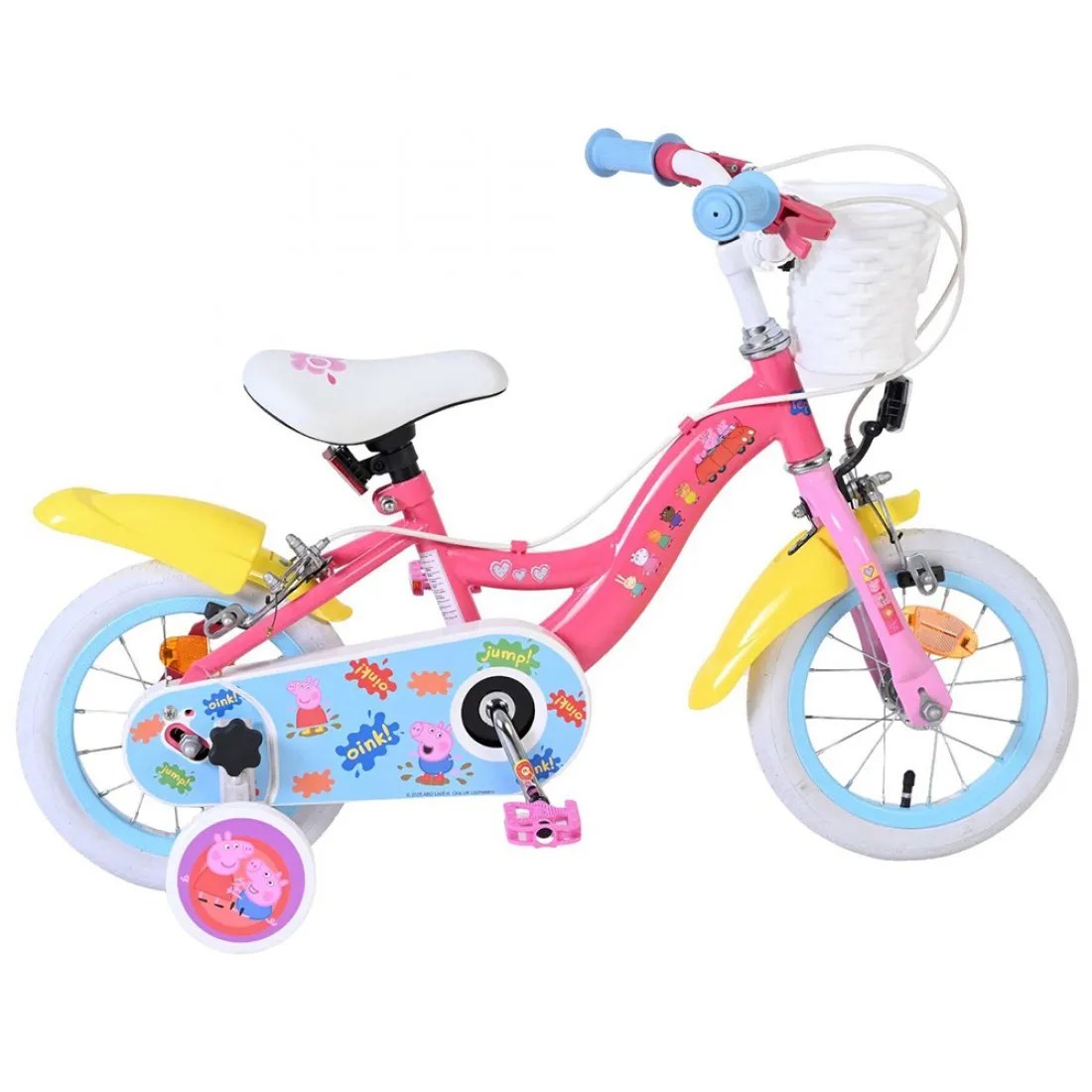 Bicicletă pentru copii cu roți ajutătoare - Peppa Pig, 12 inch