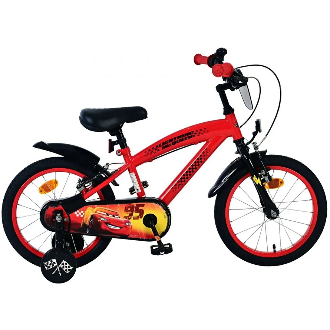 Bicicletă pentru copii cu roți ajutătoare - Disney Cars, 16 inch