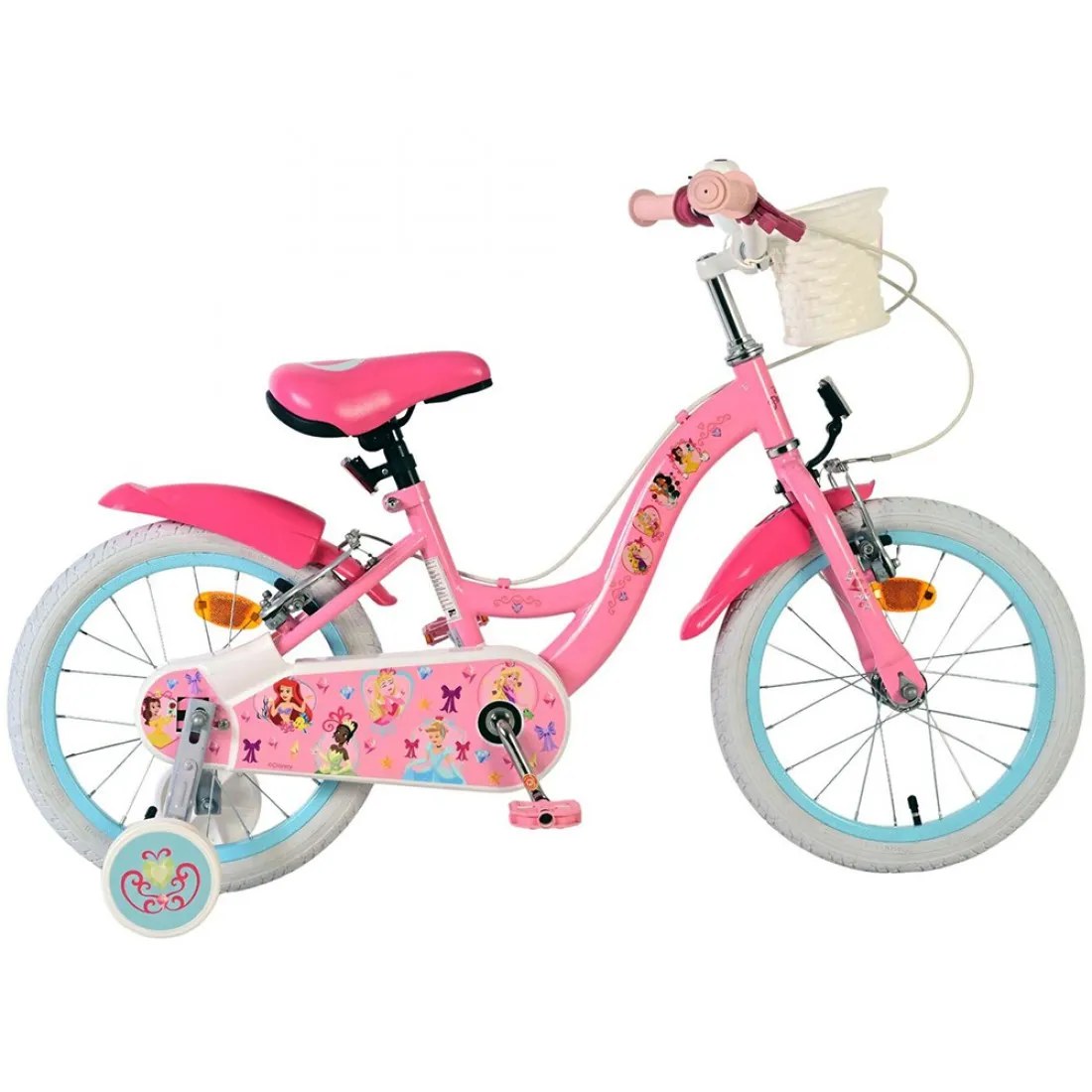 Bicicletă pentru copii cu roți ajutătoare Disney Princess, 16 inch