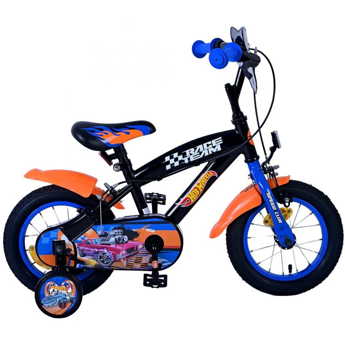 Bicicletă pentru copii cu roți ajutătoare Hot Wheels, 12 inch