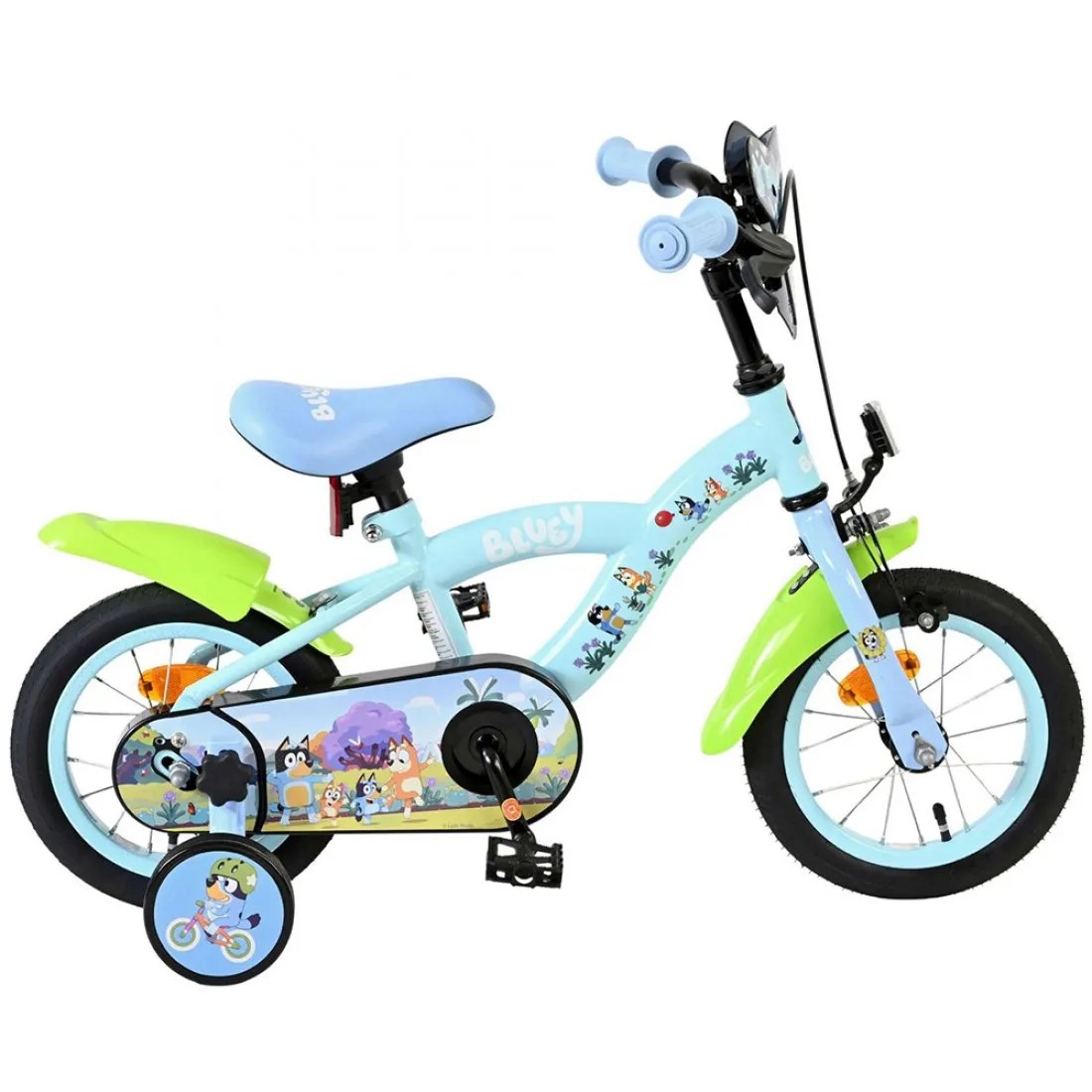 Bicicletă pentru copii cu roți ajutătoare Bluey, 12 inch