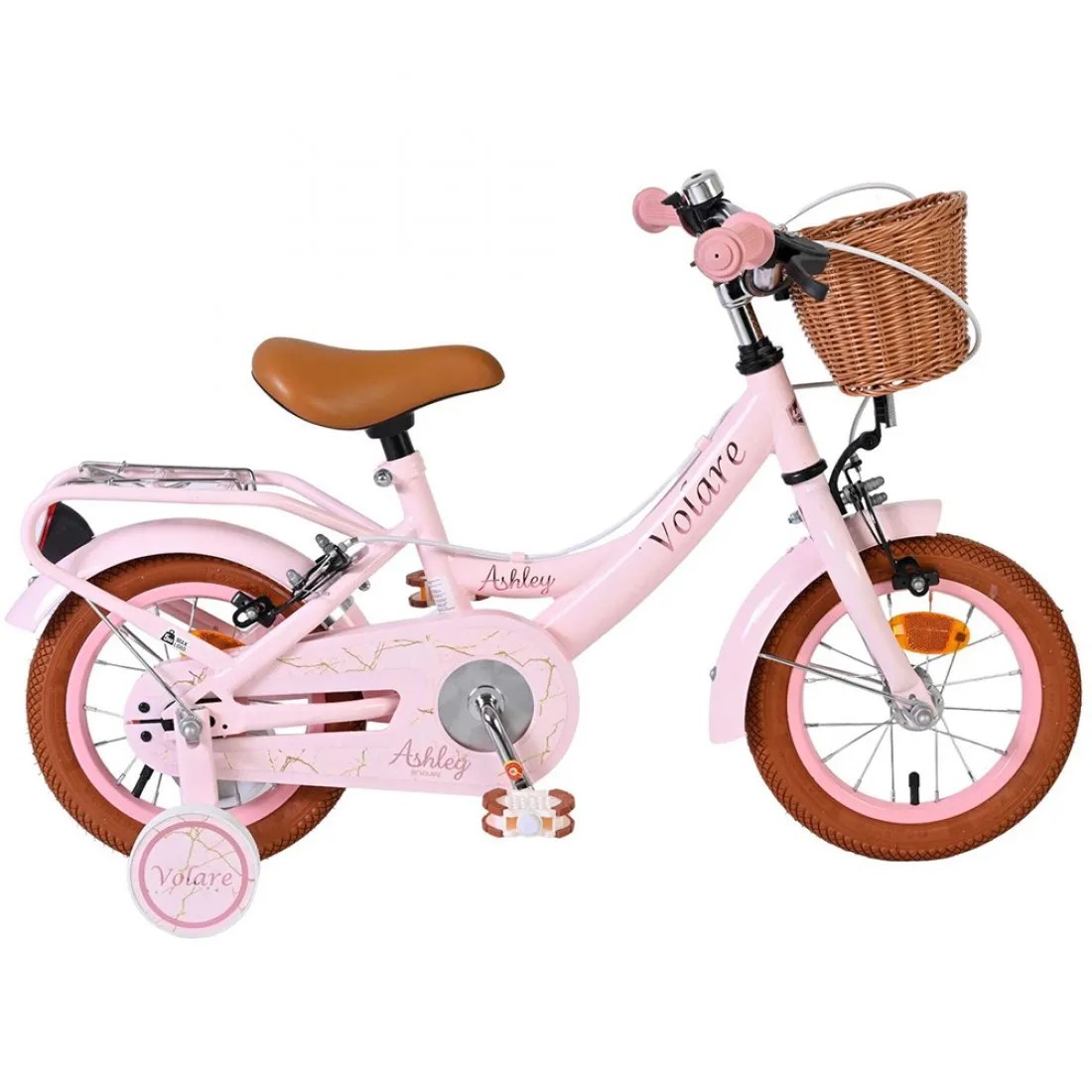 Bicicletă pentru copii cu roți ajutătoare Volare Ashley, 12 inch