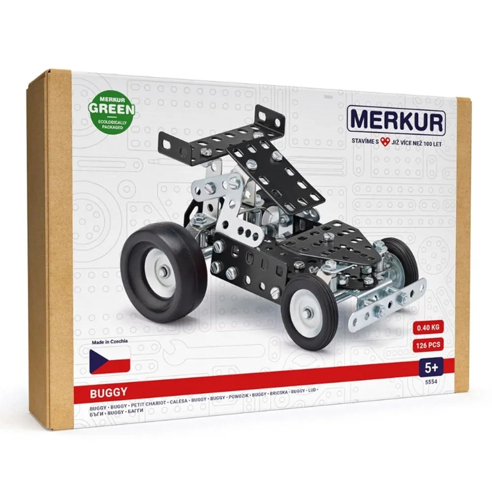 Set constructor metalic Woody/Merkur 055 - Buggy, 126 piese