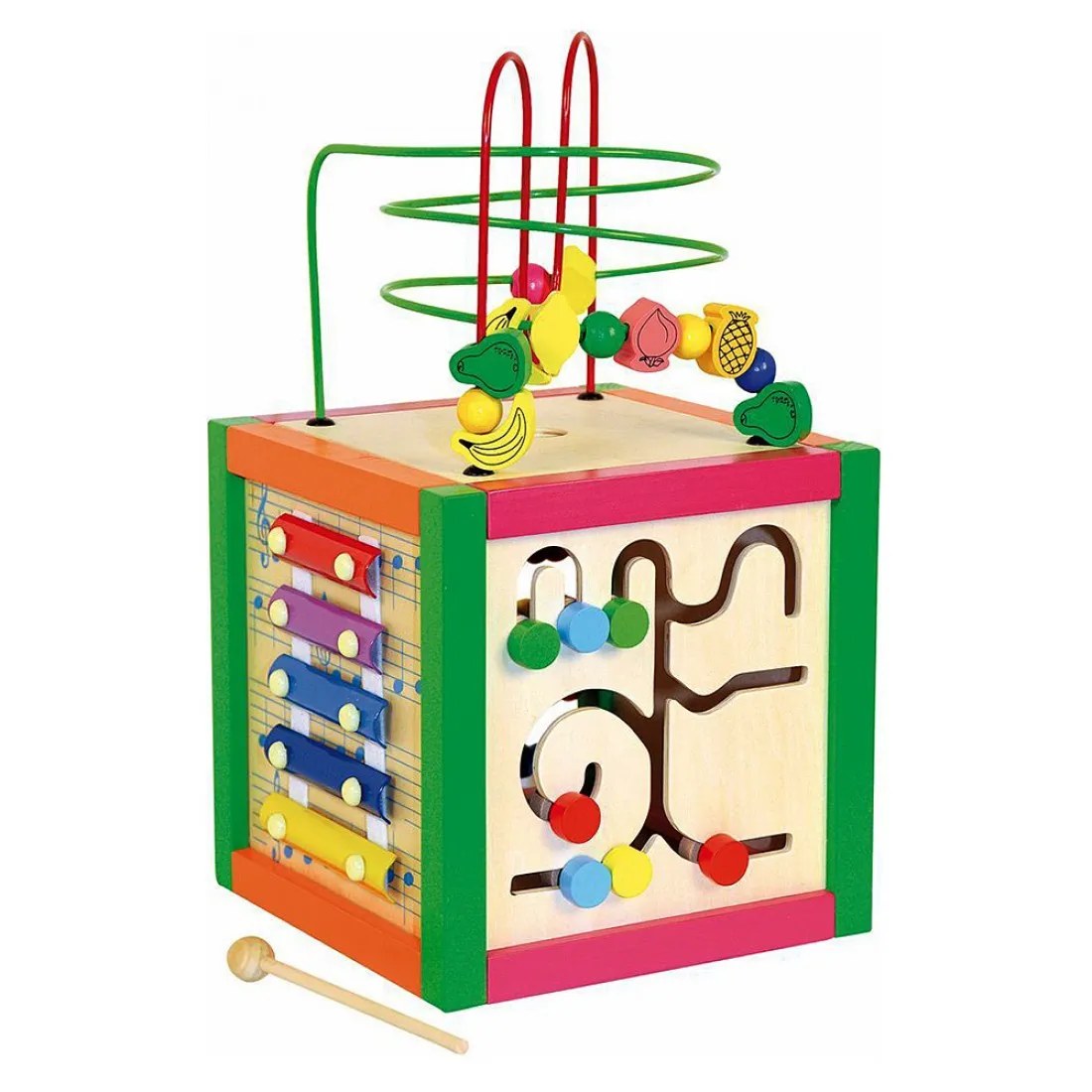 Cub colorat didactic Woody