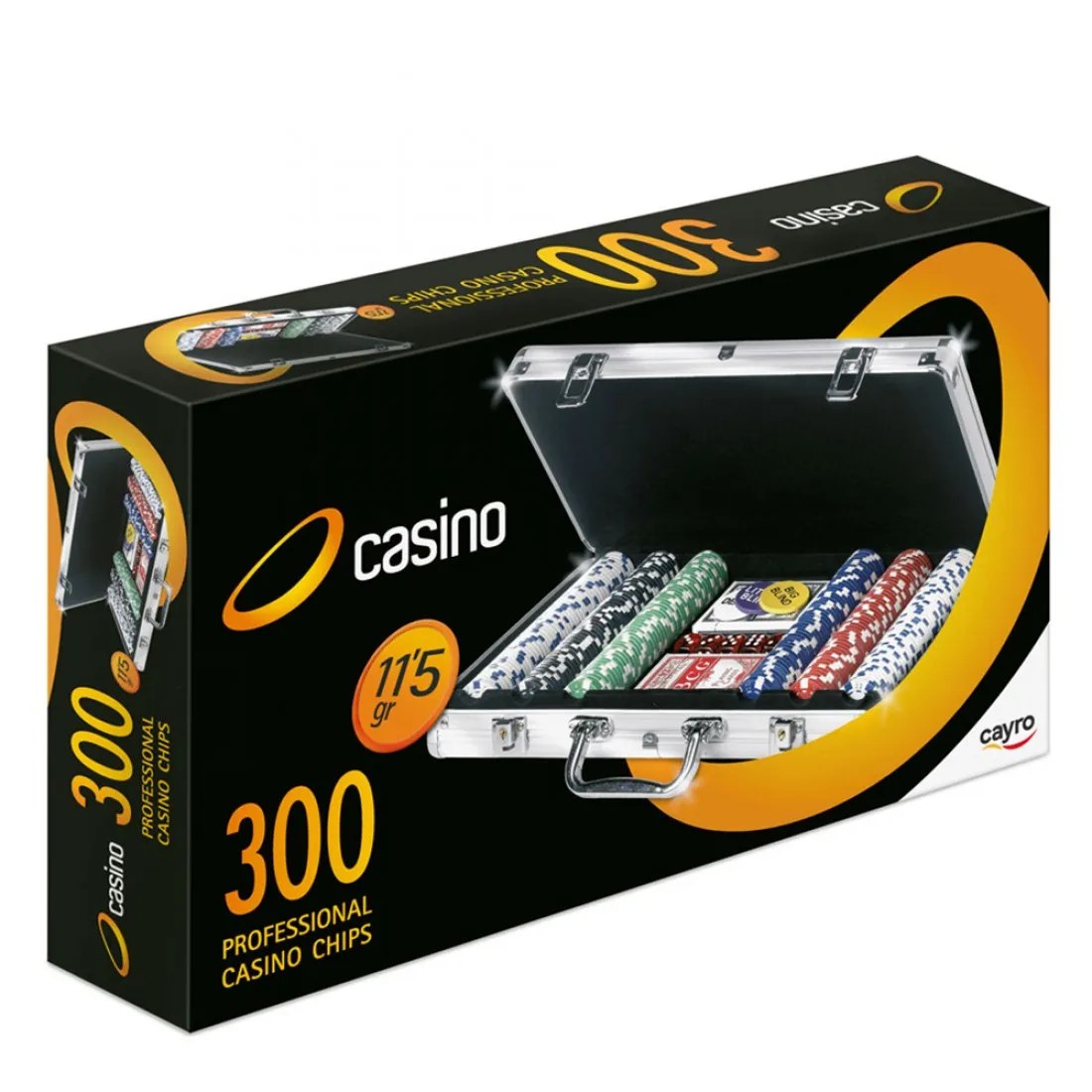 Valiză de poker Cayro - 300 jetoane, 115 g