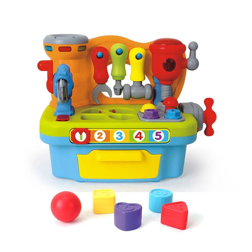 Atelier din lemn Hola toys - Primul meu atelier, sunete și lumini