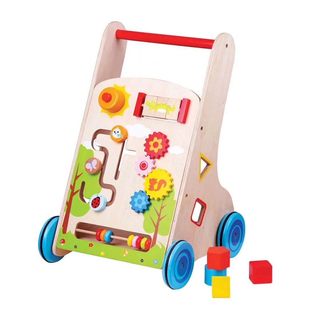 Premergător din lemn Lelin, cu puzzle și sortator