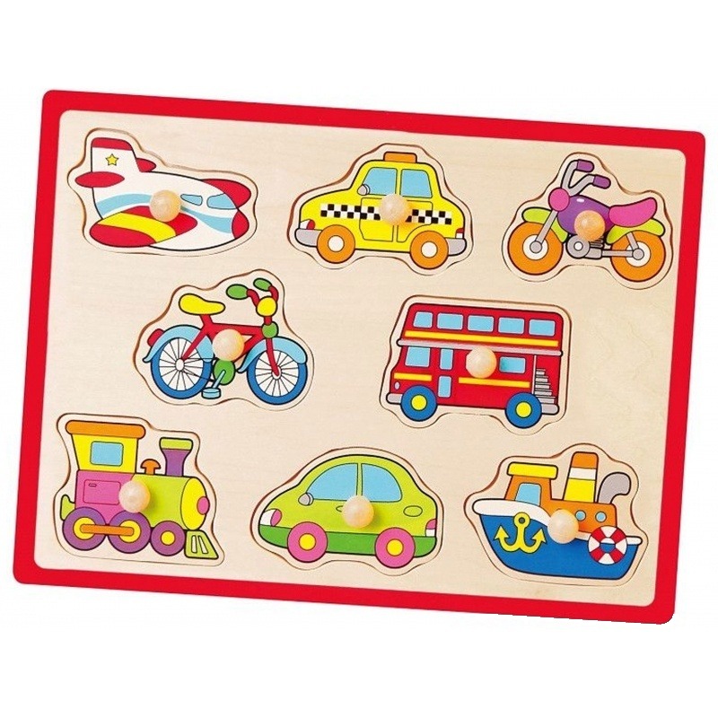 Puzzle din lemn cu mânere Transport