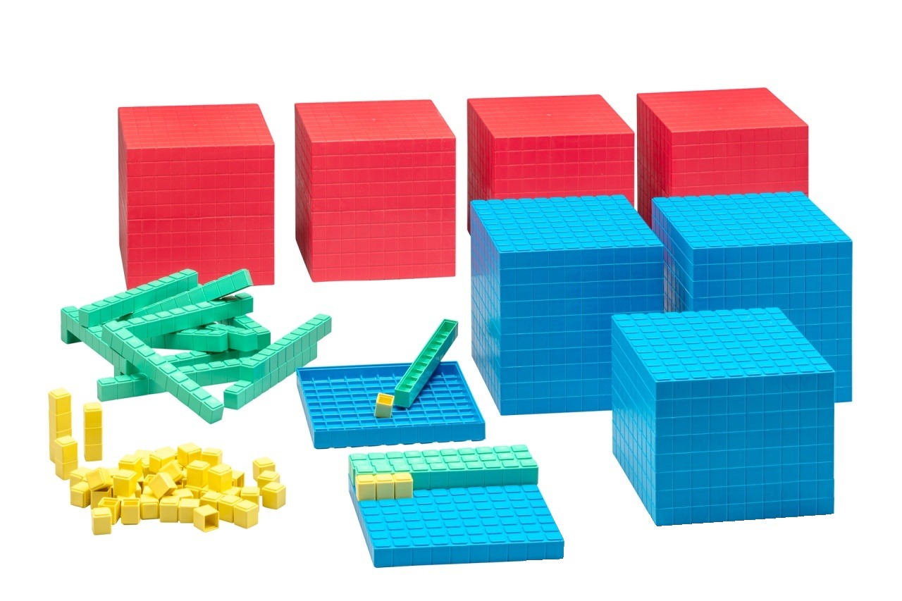 Set de aritmetică zecimală pentru clasă, 184 piese, RE-Plastic